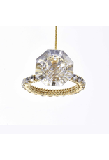 Kurt Adler Shiny Diamond Ring Christmas Ornament 3.15 inch