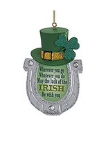 Kurt Adler Irish Horseshoe Ornament May The Luck Of The Irish Be With You