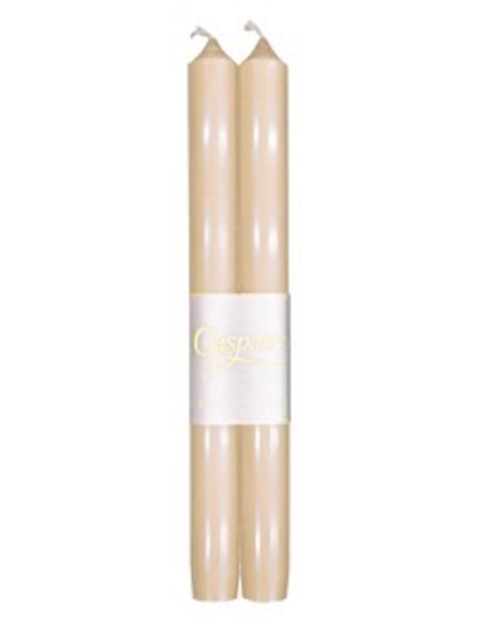 Caspari Crown Candles Tapers 10 inch 2pk Ivory