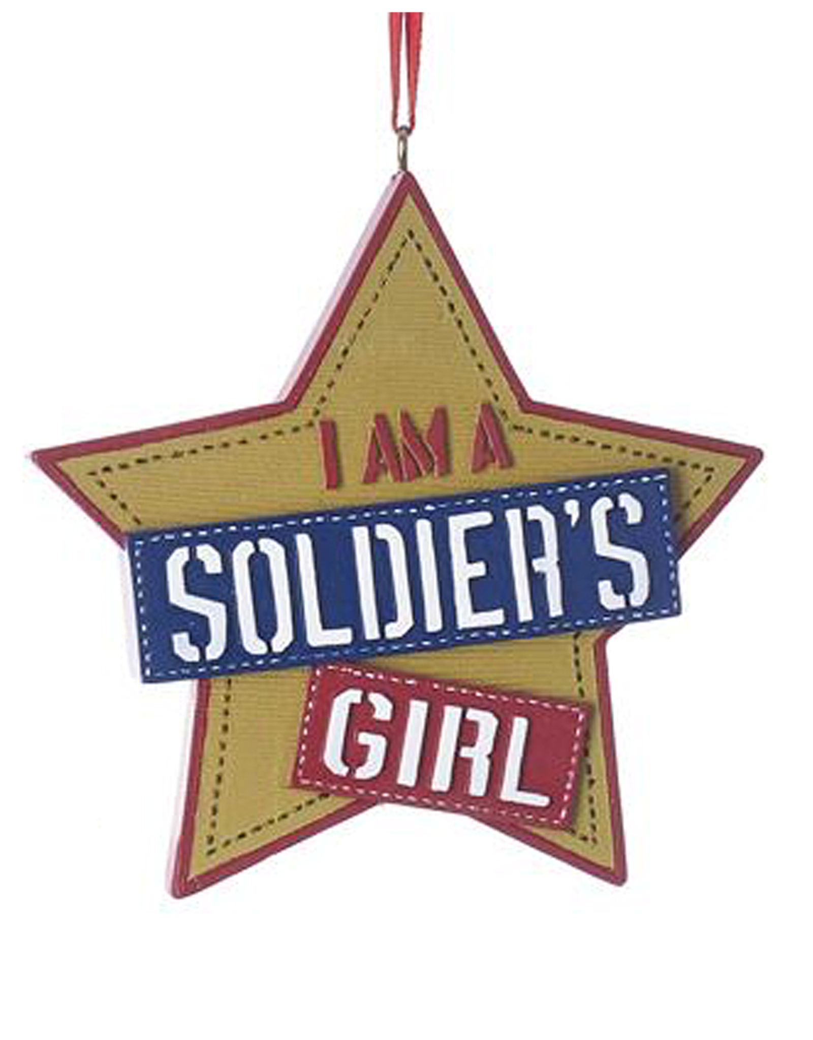 Kurt Adler Military Ornament - I Am A Soldier's Girl