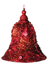 Katherine's Collection Red Encrusted Bell Christmas Ornament LG 6.5x5.5 Inch