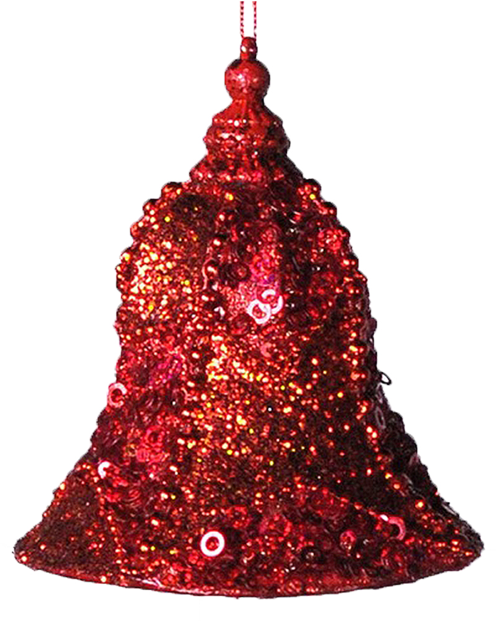 Katherine's Collection Red Encrusted Bell Christmas Ornament LG 6.5x5.5 Inch