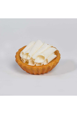 K&K Interiors Artificial Fake Display Food Small White Chocolate Chip Tart