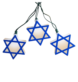 Kurt Adler UL 10-Light Hanukkah Star Of David Light Set