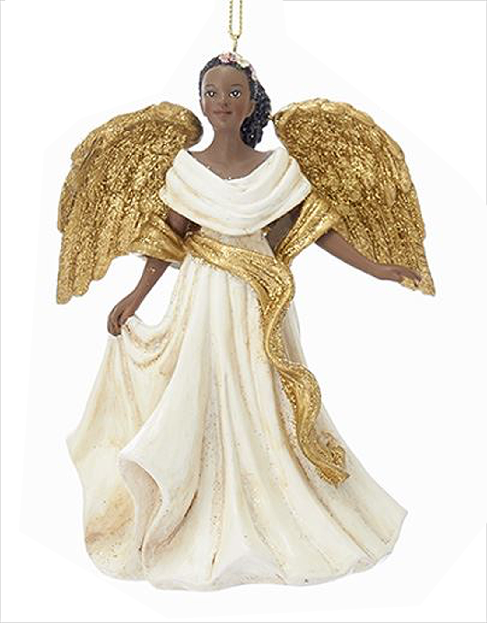 Kurt Adler Black American Angel Ornament -C