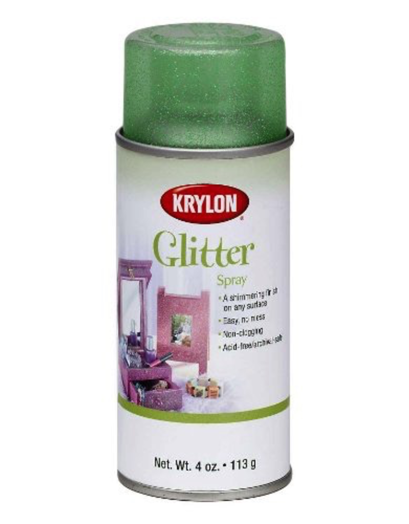 Glitter Spray 4oz-Green Shimmering Finish - Acid Free