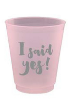 Slant I Said Yes Plastic Flex Shot Cups 4oz 8pk