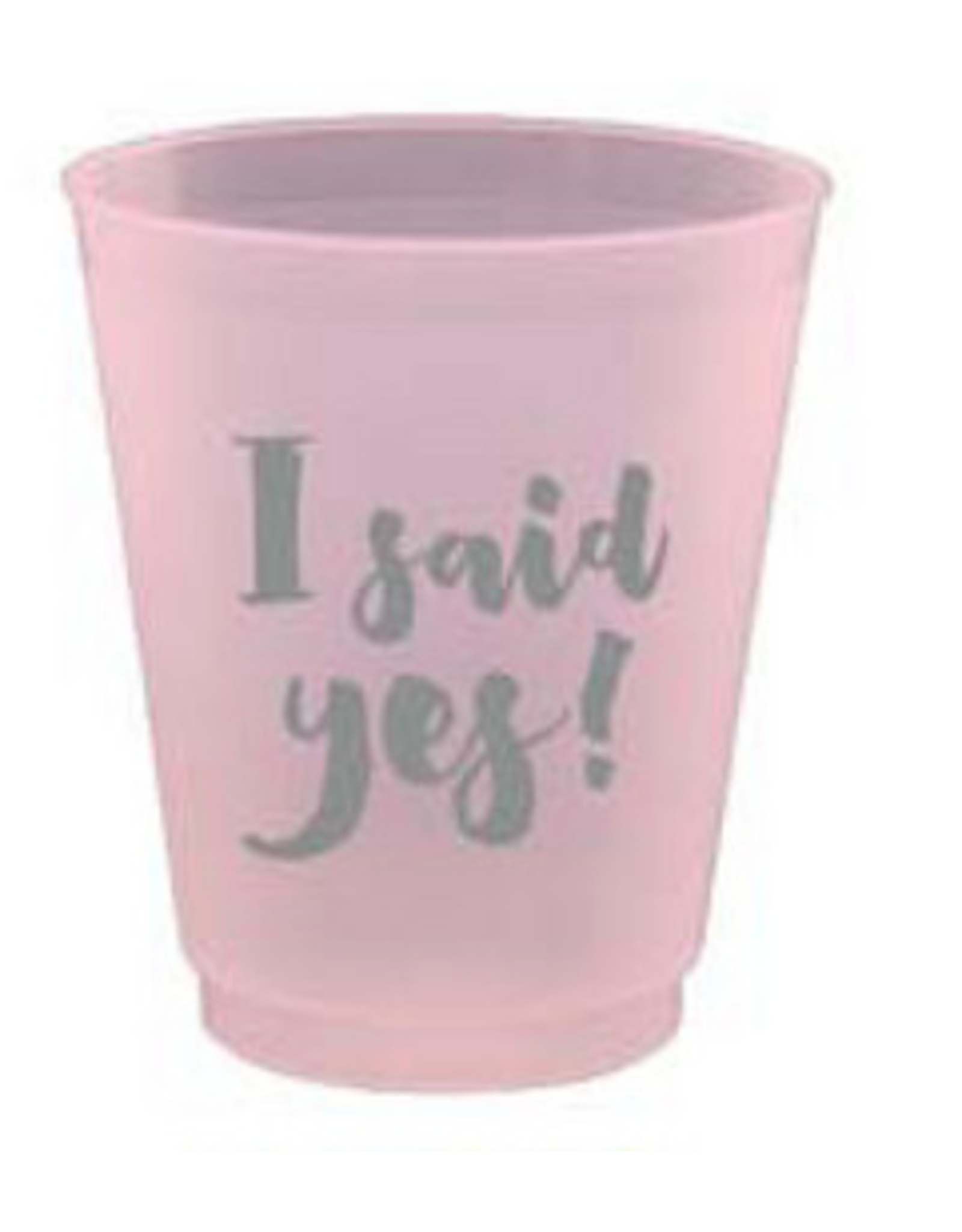 Slant I Said Yes Plastic Flex Shot Cups 4oz 8pk