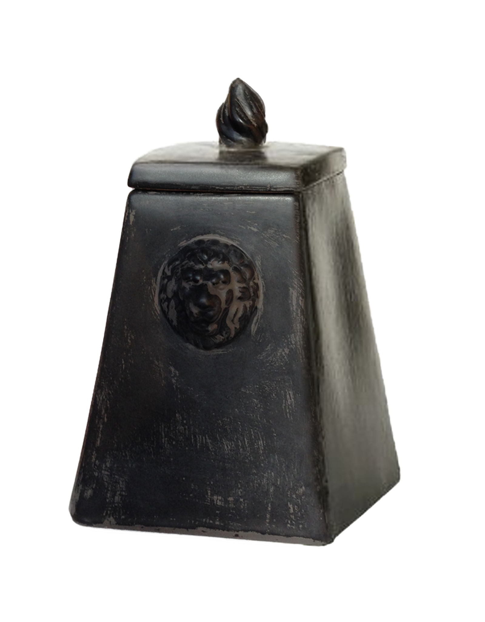 NAPA Firelites Decorative Lion Tower Jar Matte Black 1078-BK - Digs N Gifts