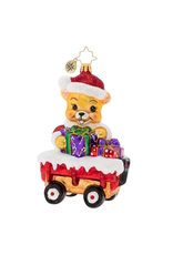 Christopher Radko Santa Bear Delivery Christmas Ornament