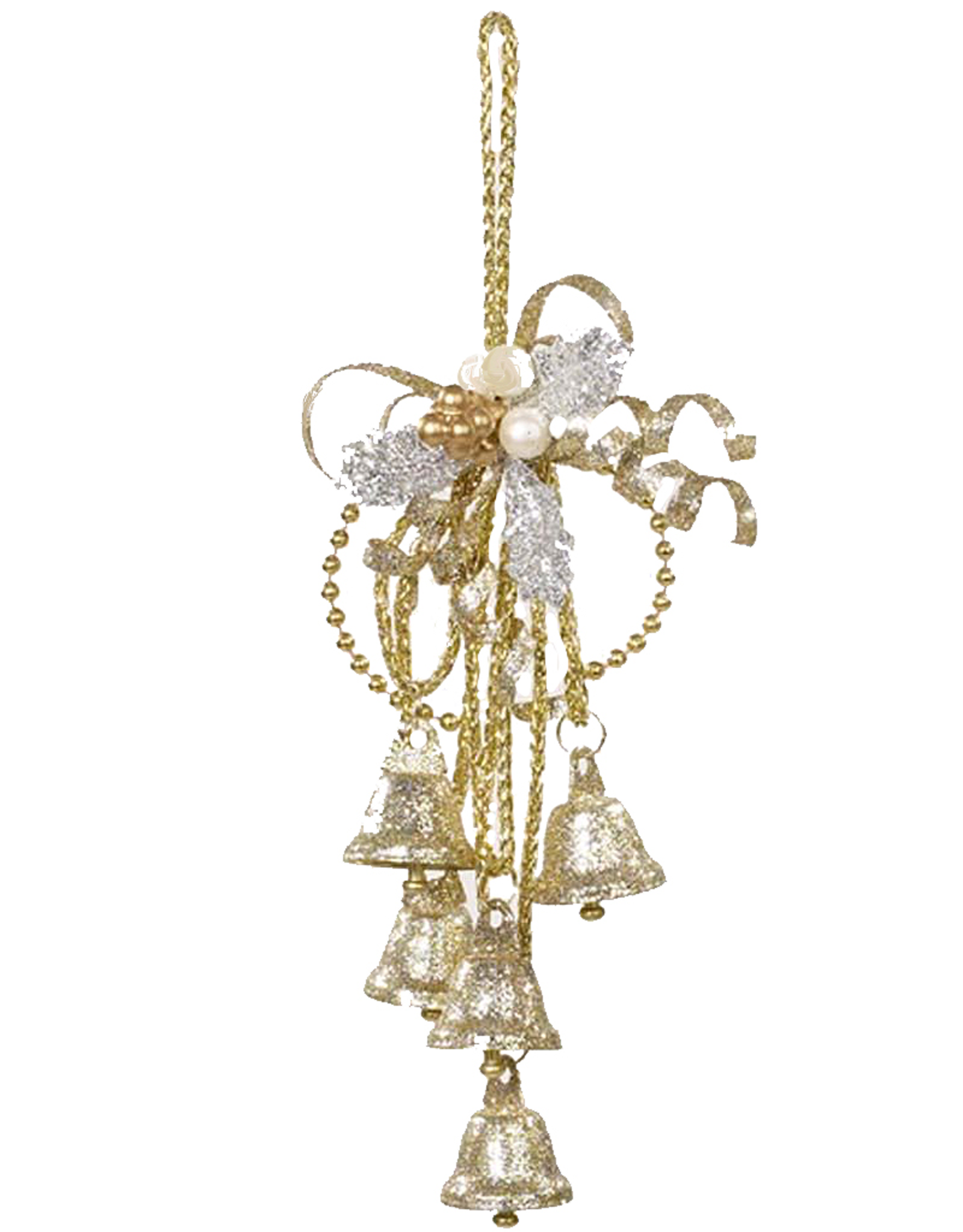 Kurt Adler Gold Bell Cluster Ornament Traditional Classic Bells Shape