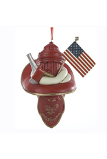 Kurt Adler Chief Fireman Firefighter Hat Ornament