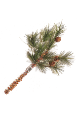 Darice Frosted Snow Pine Branch W Pinecones Pick 12 inch