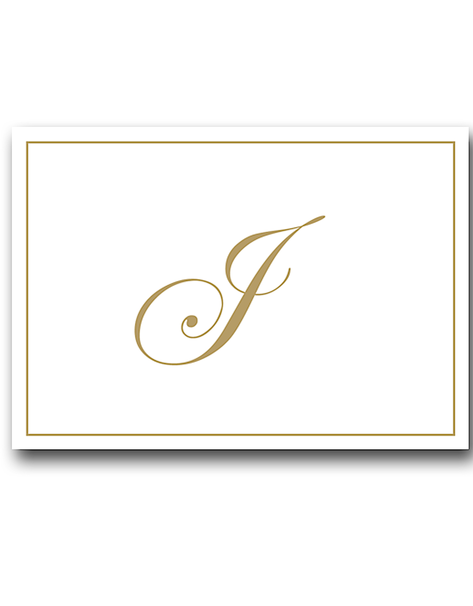 Caspari Gold Embossed Initial Note Cards Letter J Boxed Set of 8