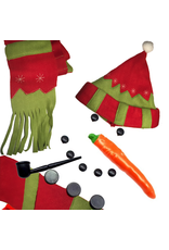 Darice Make a Snowman Building Clothing Kit w Hat Scarf Carrot Pipe Buttons
