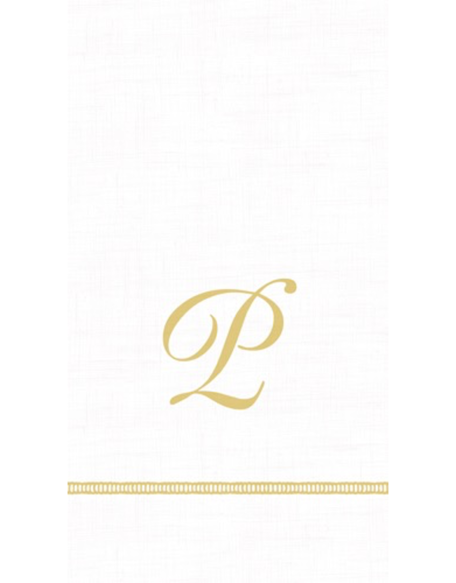 Caspari Monogram Initial P Paper Guest Napkins 15pk