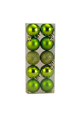 Kurt Adler Christmas Shatterproof Ball Ornament 50MM Set of 10 Green