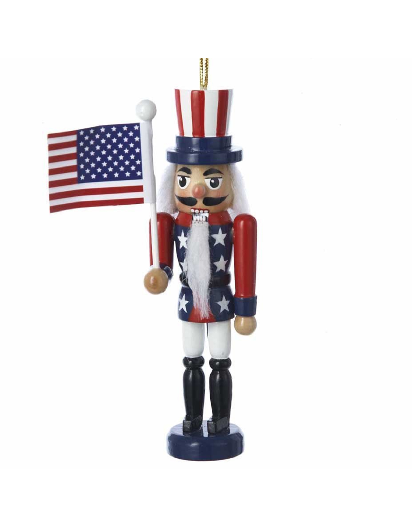 Kurt Adler Patriotic American Flag Nutcracker Ornament 5 Inch