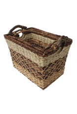 Gallerie II Rustic Woven Rectangular Basket Medium -B