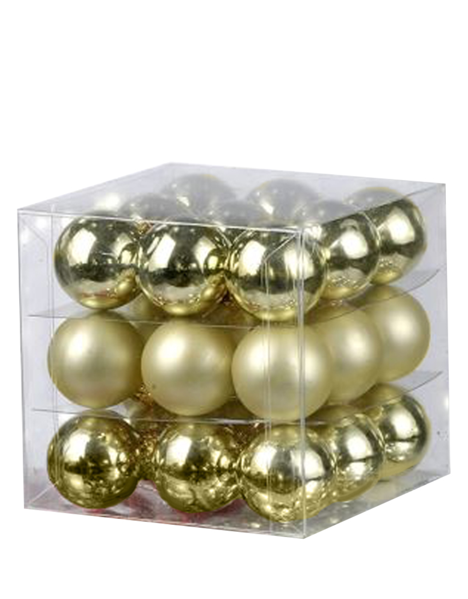 Kurt Adler Mini Glass Balls Christmas Ornaments 25MM Set of 27 Gold