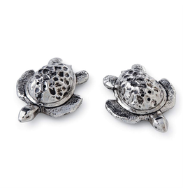 Mud Pie Metal Turtle Salt and Pepper Set