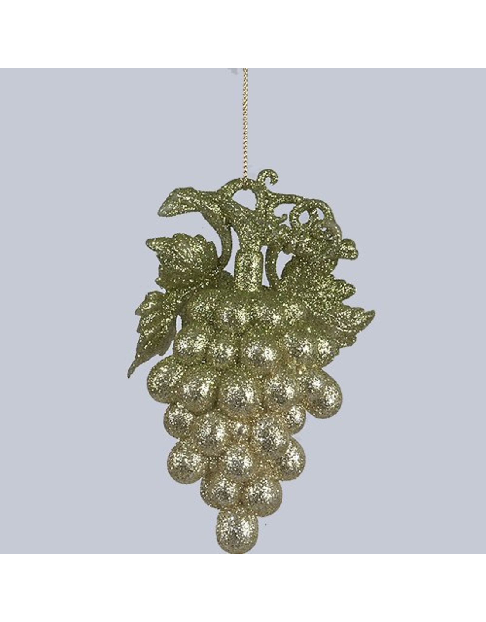 Kurt Adler Acrylic Green Clittered Grapes Ornament 5 Inch