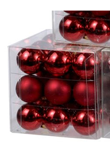 Kurt Adler Mini Glass Balls Christmas Ornaments 25MM Set of 27 Red