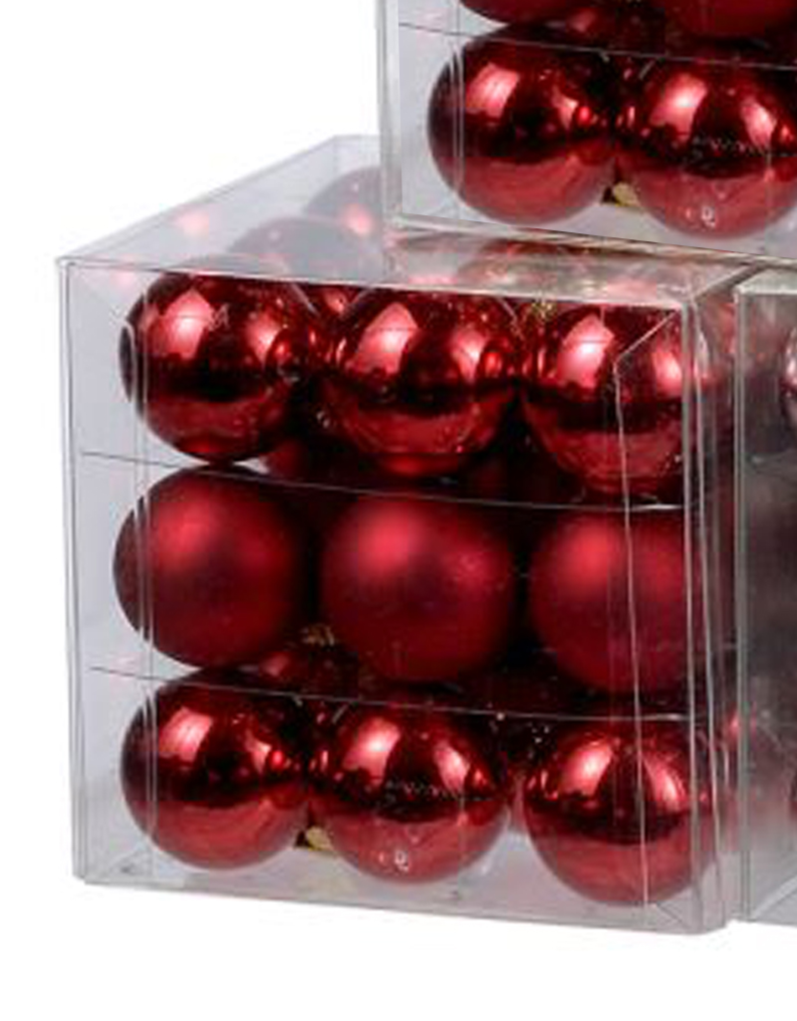 Kurt Adler Mini Glass Balls Christmas Ornaments 25MM Set of 27 Red