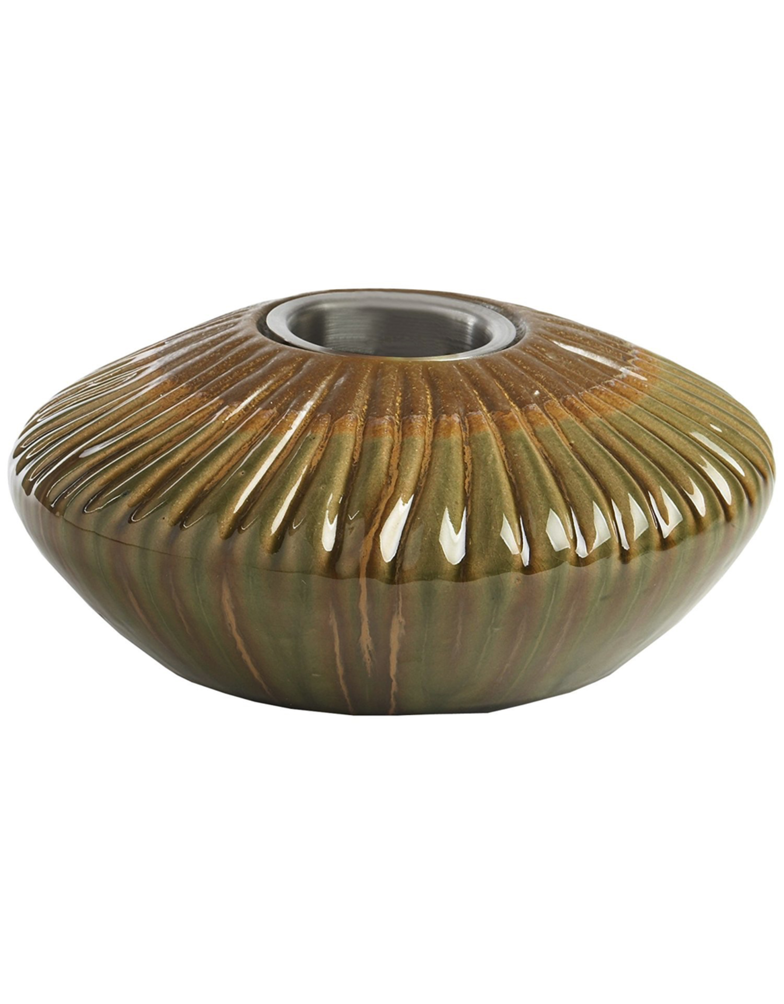 NAPA Firelites Sunset Fire Pot Decorative Jar Green