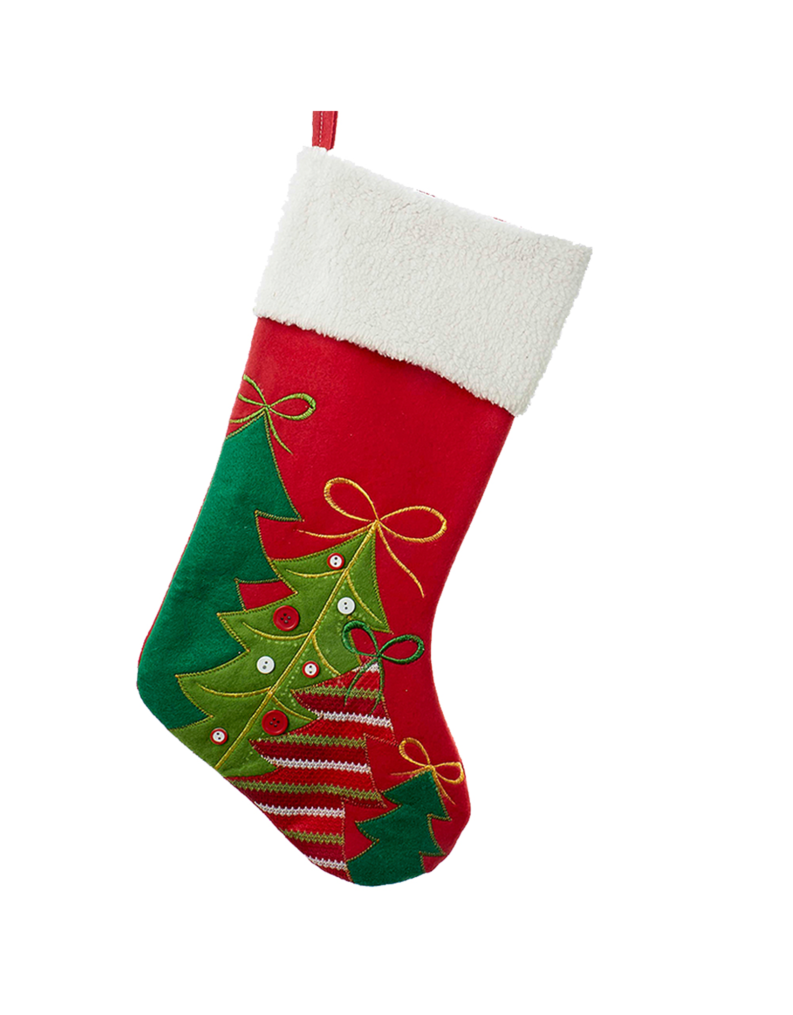 Kurt Adler Christmas Stocking w Christmas Trees