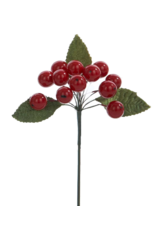 Kurt Adler Small Red Berry Cluster Pick Christmas Flowers Florals