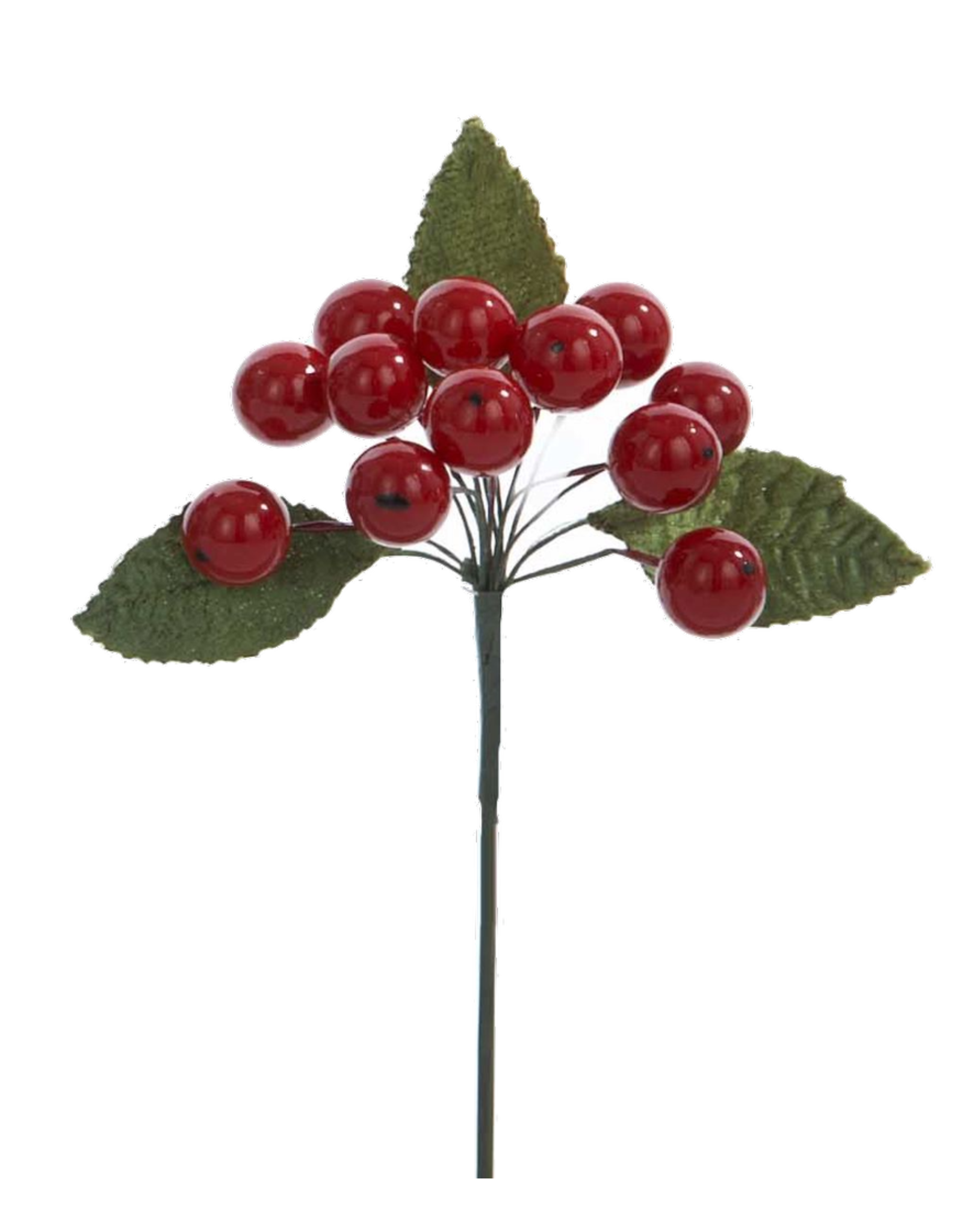 Small Red Berry Cluster Pick Christmas Flowers Florals - Digs N Gifts