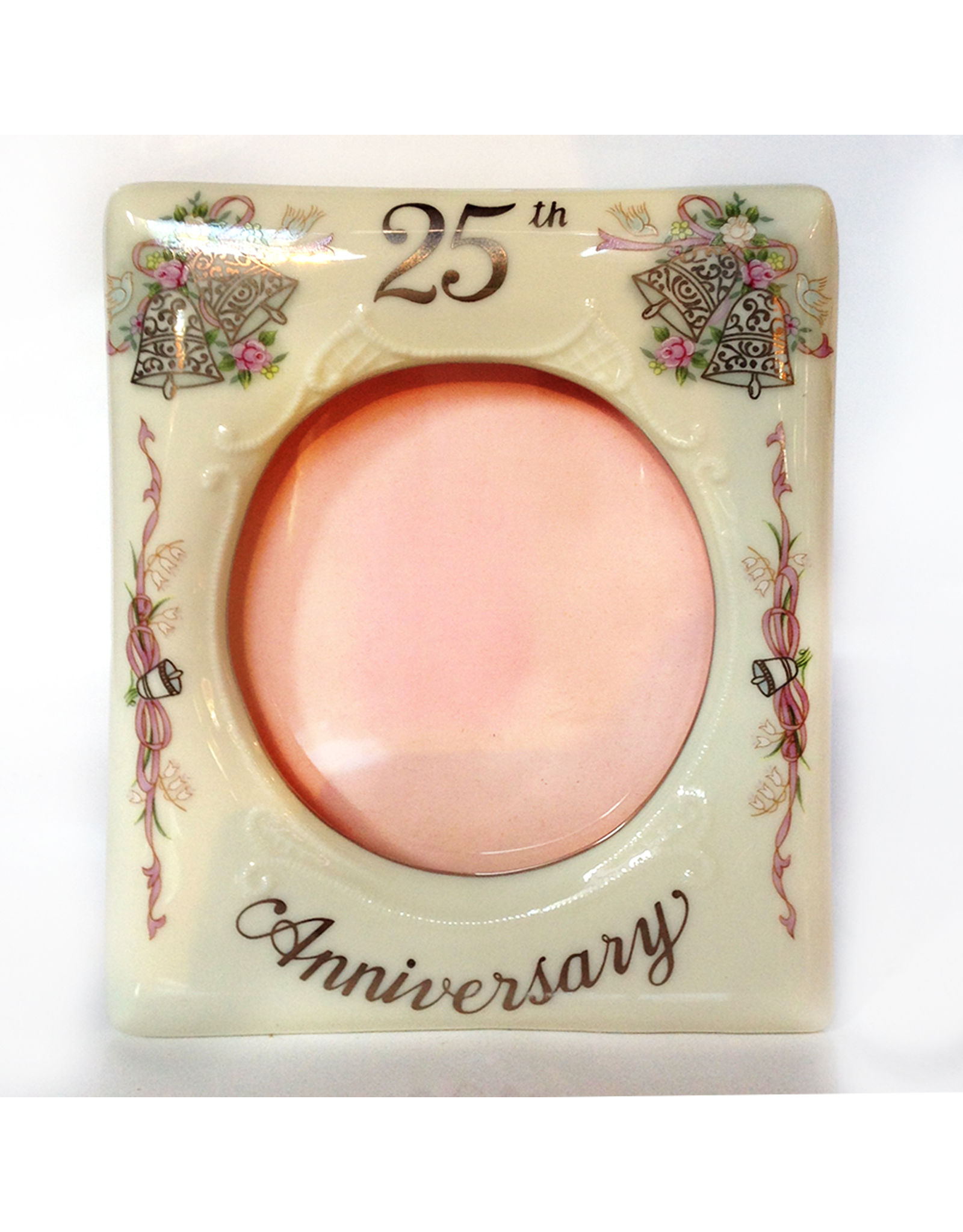 Porcelain Picture Frame 25th Anniversary