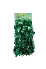 Kurt Adler Green Tinsel Garland W Shamrocks 12ft Irish St Patricks Day