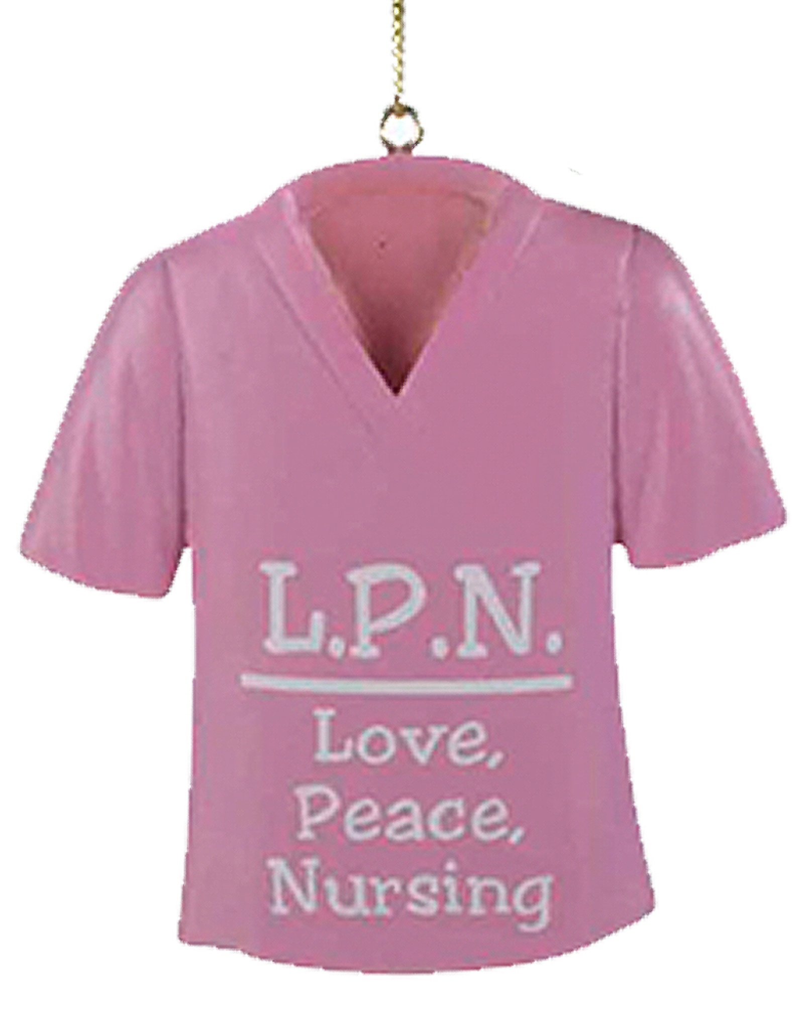 Kurt Adler Medical Scrub Ornament With LPN Love Peace Nursing