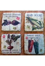 Mark Roberts Home Decor Vegetable Medley Coasters Set of 4