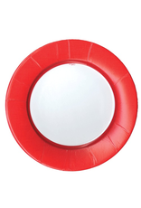 Caspari Paper Salad-Dessert Plates 8pk Linen Red