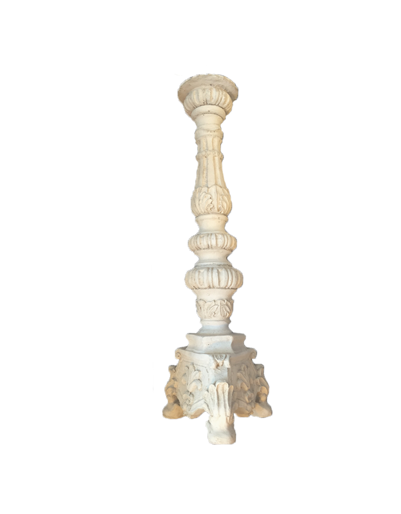 DIGS-N-GIFTS Tall Candlestick 25H inch Decorative Rustic Pillar Candle Holder