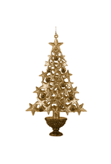 Kurt Adler Christmas Tree Ornament w Gold Glittered Tree