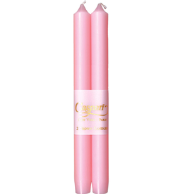 Caspari Crown Candles Tapers 10 inch 2pk Petal Pink
