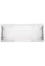 Mariposa Clear Acrylic Rectangular Tray 18.5x7.75 w Bead-Pearled Handle