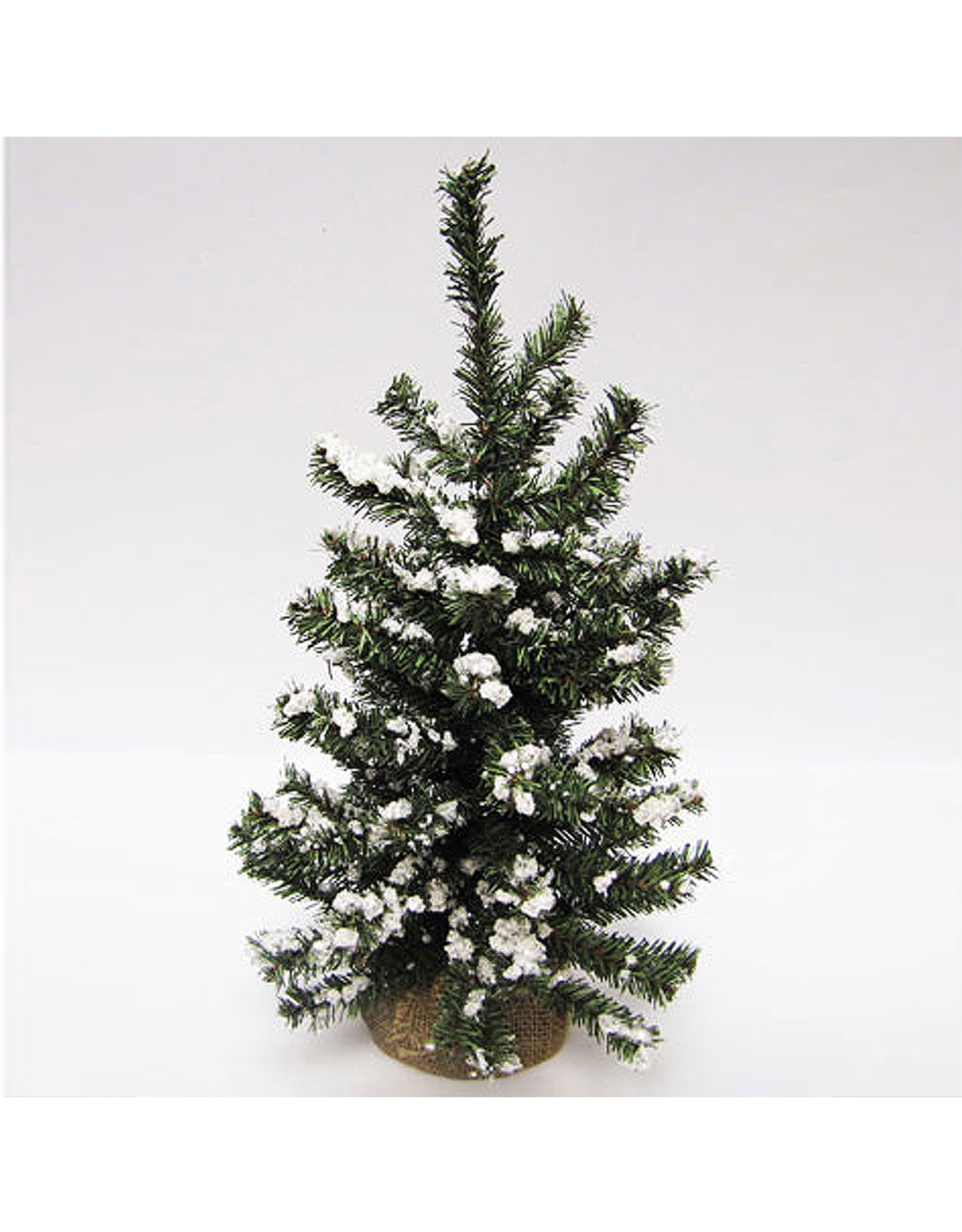 Darice Mini Christmas Tree Snow Glittered w Burlap Base 18 inch