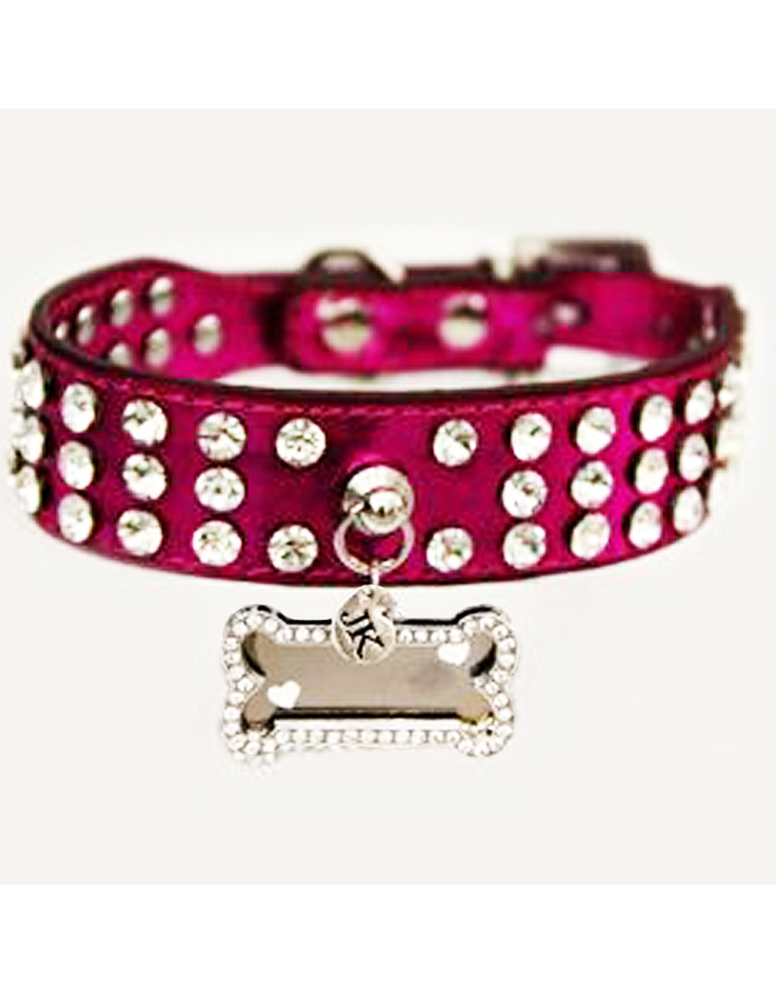 Jacqueline Kent Jewelry Rhinestone Dog Collar Pink Small 15 Inch