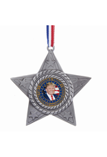 Kurt Adler United States President Donald Trump on Metal Star Ornament