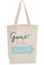 Mud Pie Canvas Beach Tote Bag w Handles - Gone To the Beach