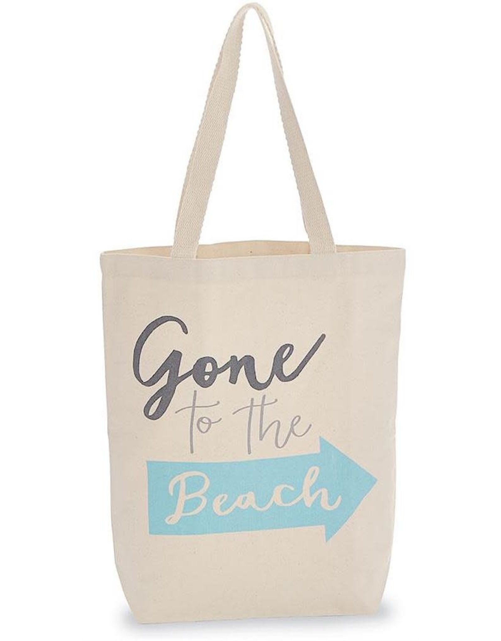 Mud Pie Canvas Beach Tote Bag w Handles - Gone To the Beach