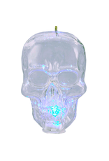 Kurt Adler Halloween Skull Ornament Acrylic With LED Lights