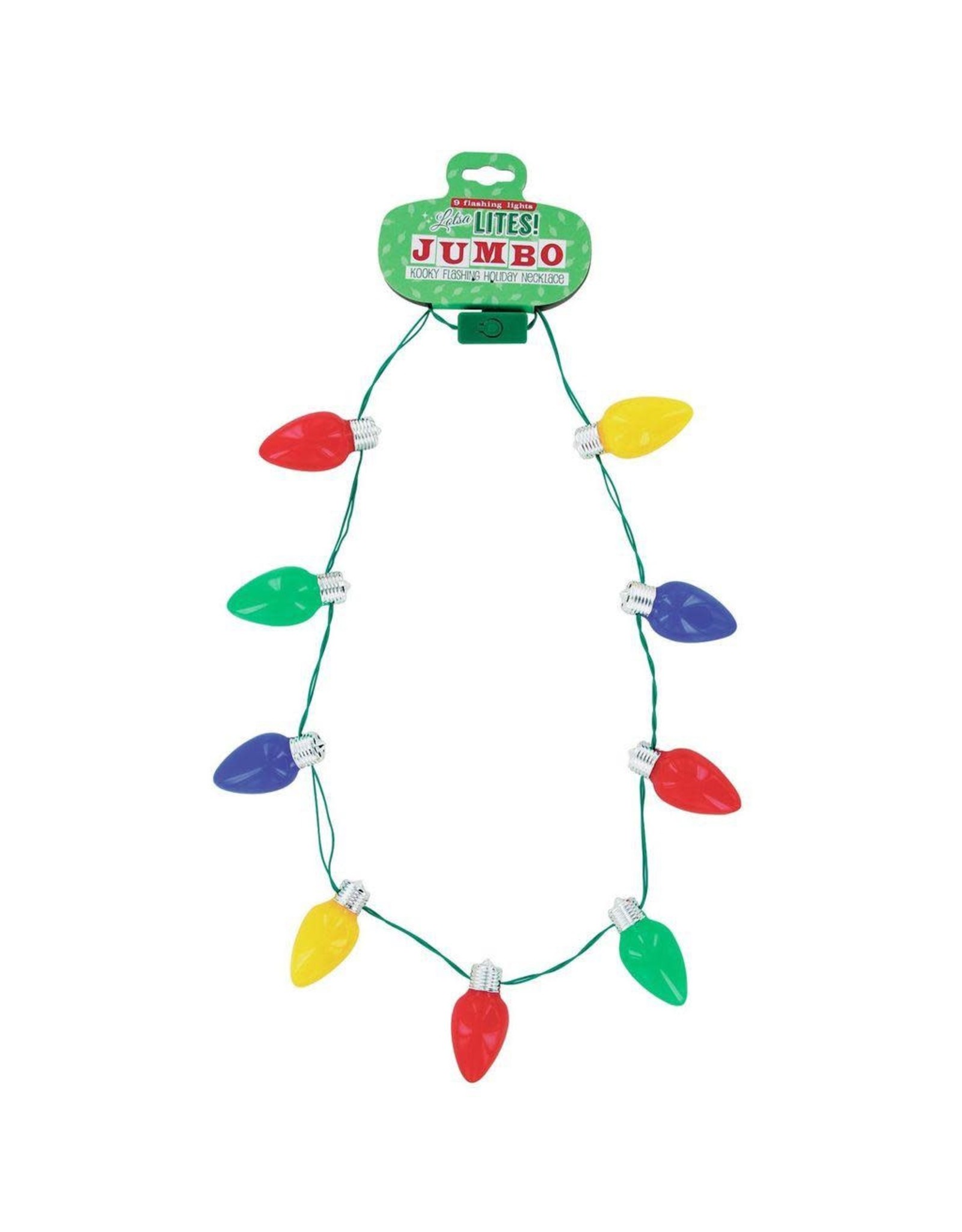 Lotsa LITES! Jumbo Flashing Christmas Holiday Lights Necklace Lotsa Lights