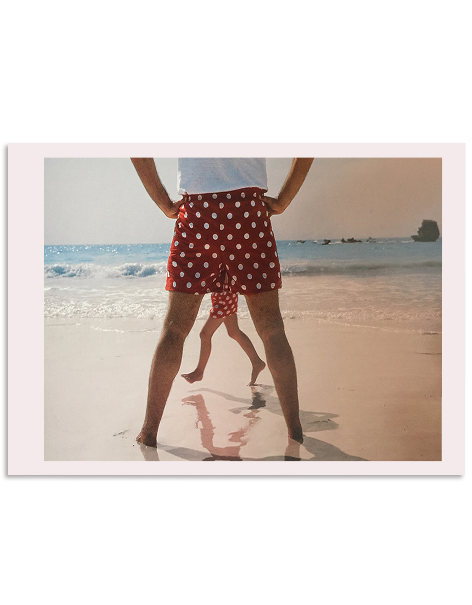 Palm Press Fathers Day Card Role Model Polka Dot Shorts on Beach