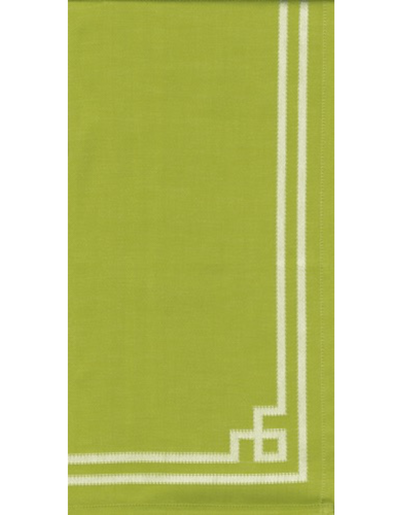 Caspari Fabric Cotton Tea Towels 24x31 Rive Gauche - Apple Green